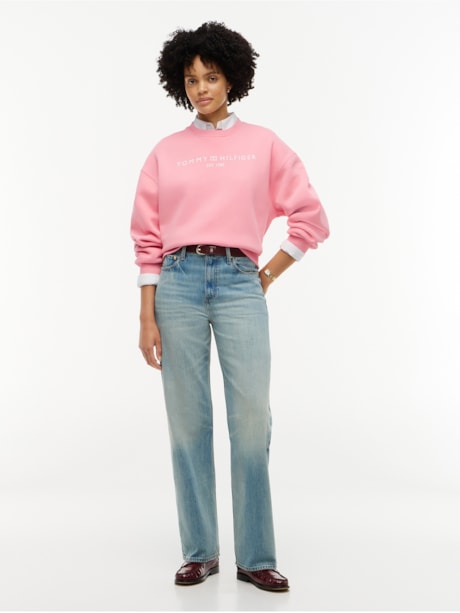 Moletom Relaxed em Fleece com Logo
