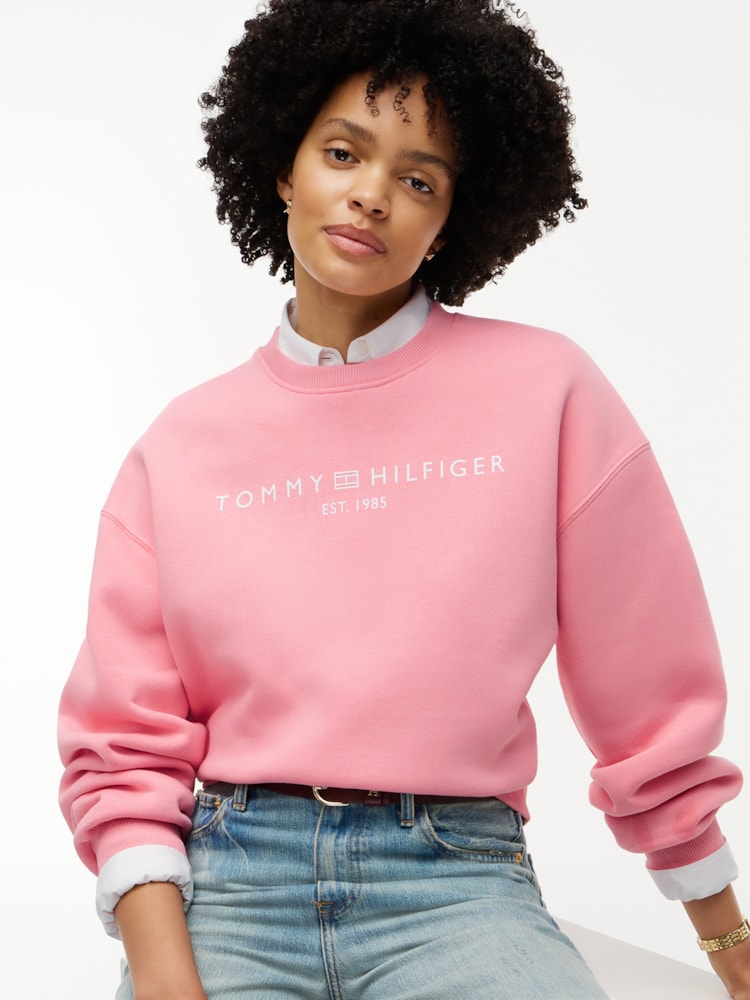 Moletom Relaxed em Fleece com Logo