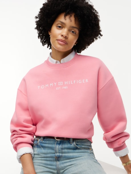Moletom Relaxed em Fleece com Logo