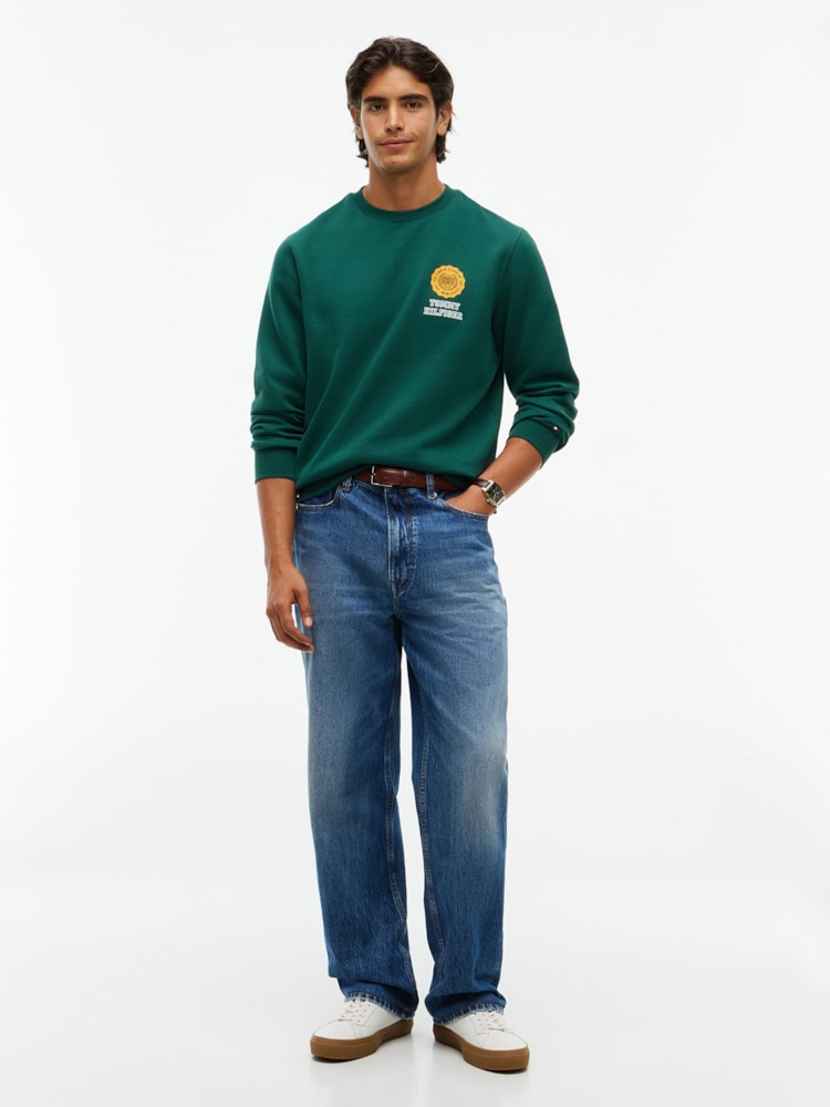 Moletom Varsity Emblema Redondo Regular