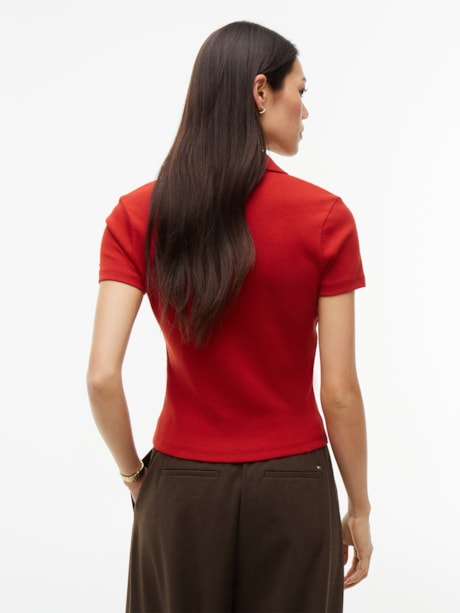Polo Botão Dourado Slim Fit