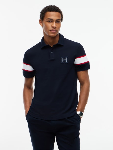 Polo com Listra de Logo Regular Fit