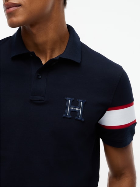 Polo com Listra de Logo Regular Fit