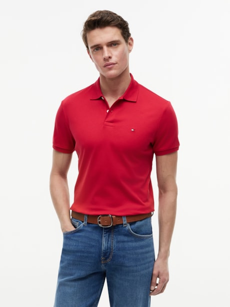 Polo de Modelagem Regular com Bordado da Bandeira