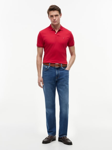 Polo de Modelagem Regular com Bordado da Bandeira