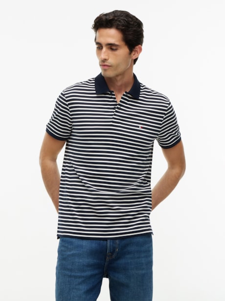 Polo de Modelagem Regular com Bordado da Bandeira