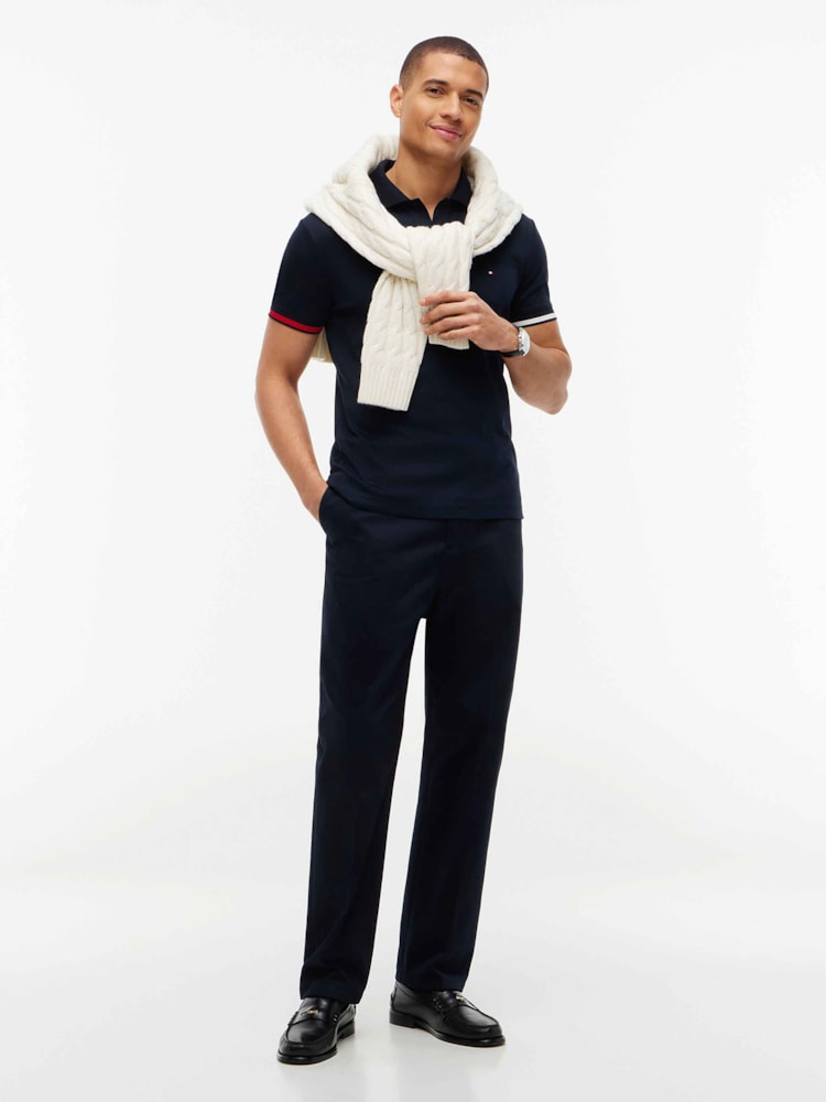 Polo em Algodão Fluido Interlock Slim Fit