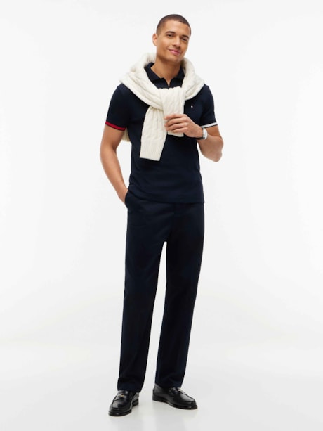 Polo em Algodão Fluido Interlock Slim Fit