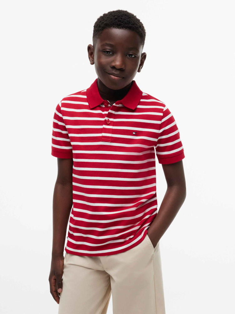 Polo Essential Regular Fit com Bandeira Bordada