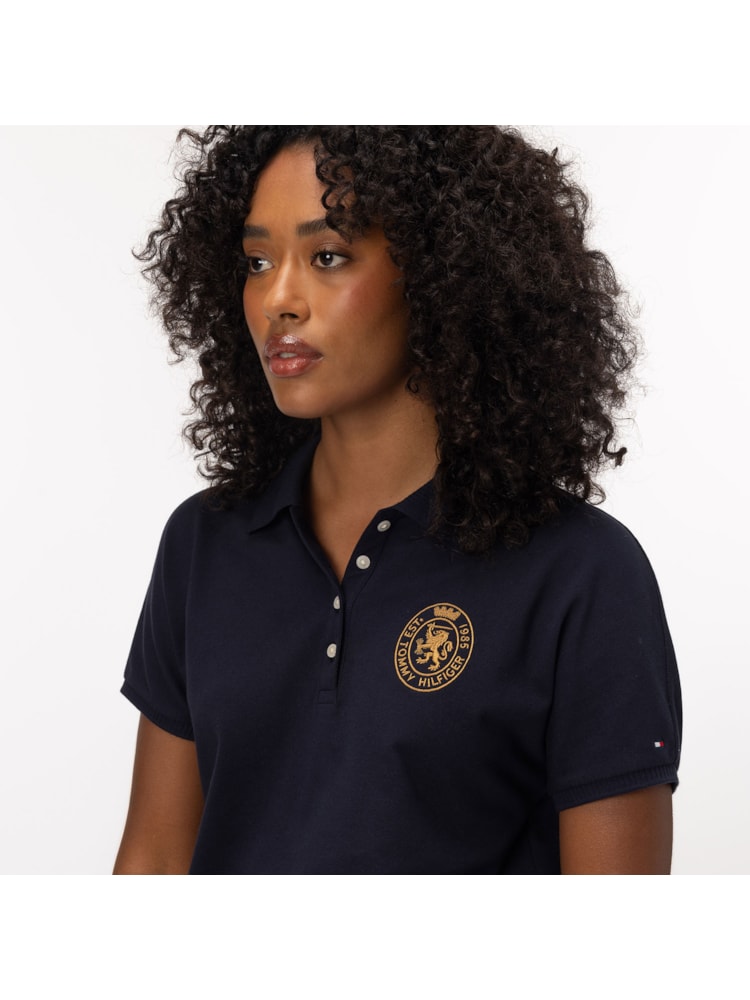 Polo Piquê com Brasão Relaxed Fit