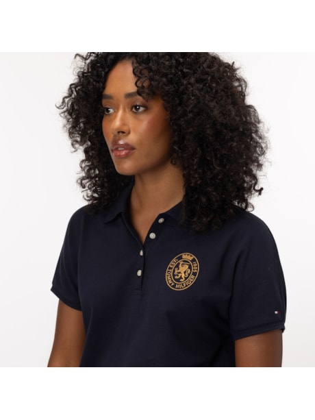 Polo Piquê com Brasão Relaxed Fit