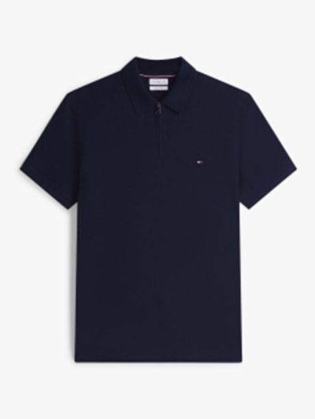 Polo Piquê Regular com Zíper