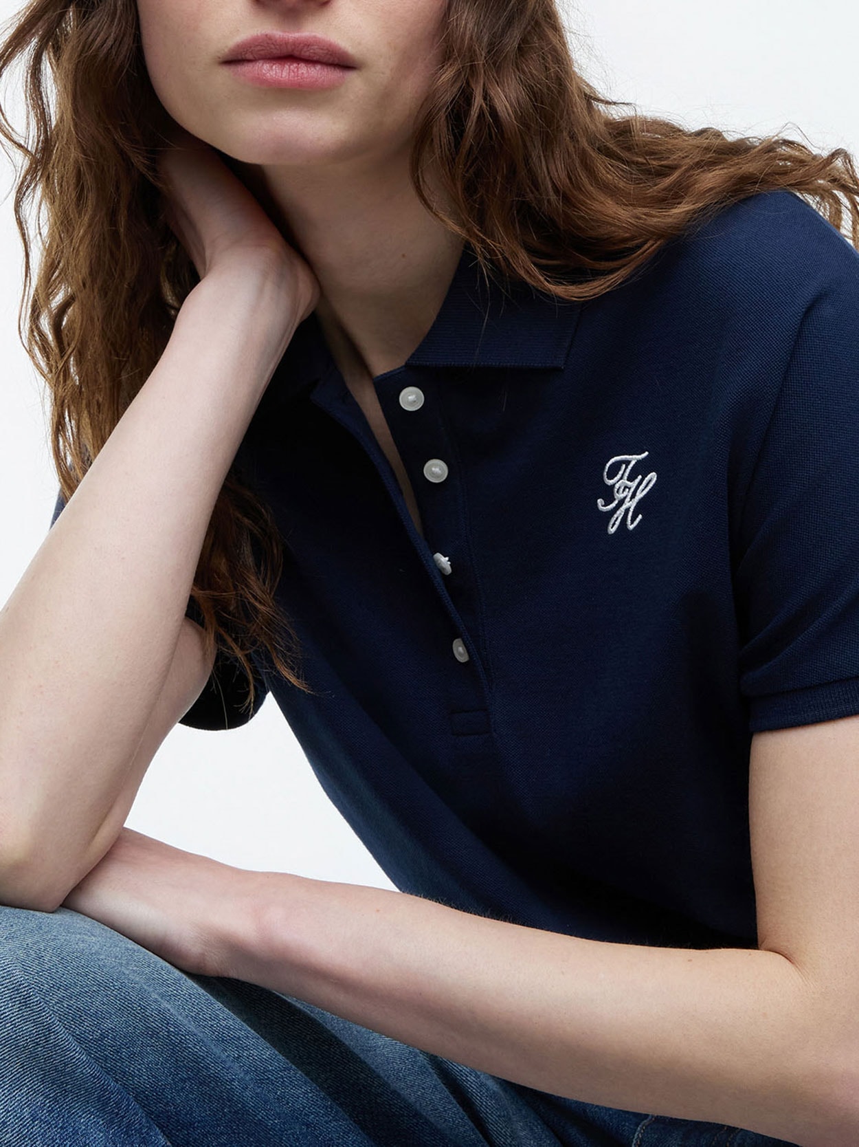 Polo Regular com Logo Bordado