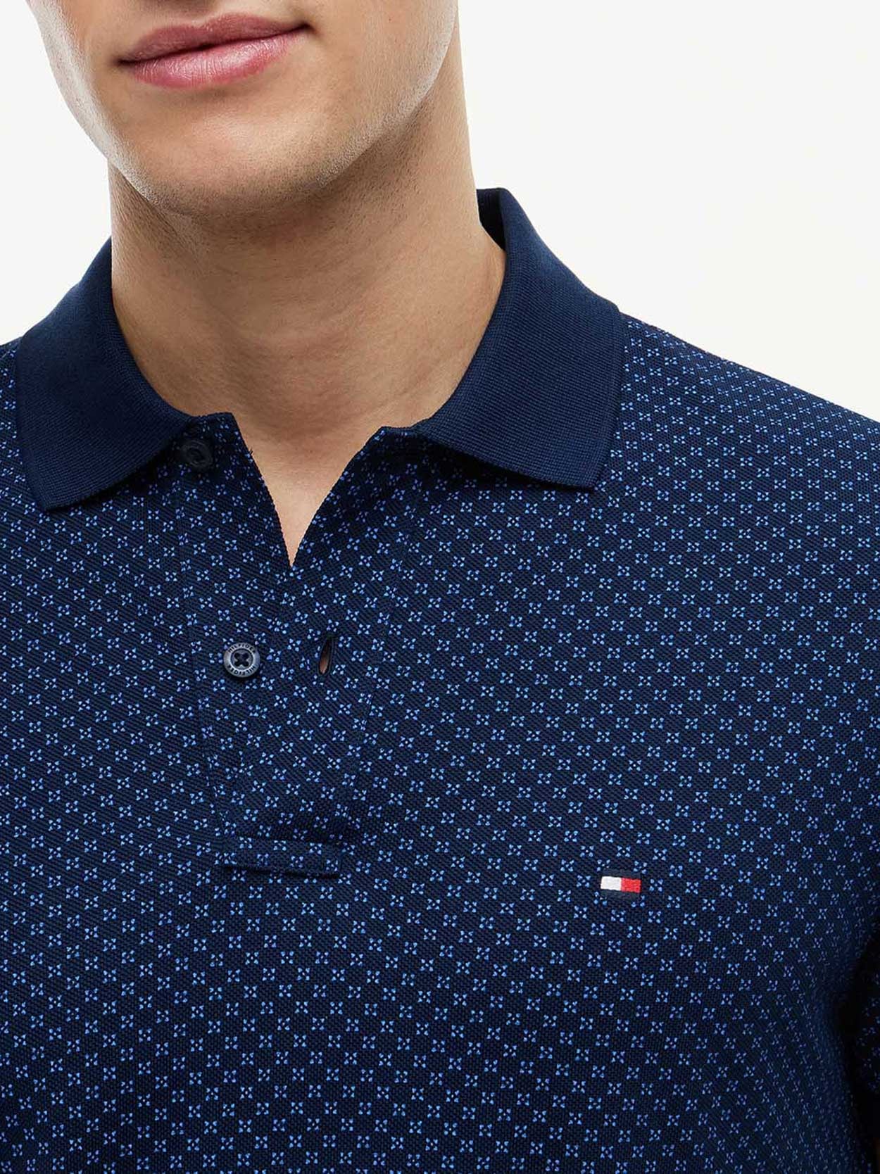 Polo Regular Estampa Geométrica