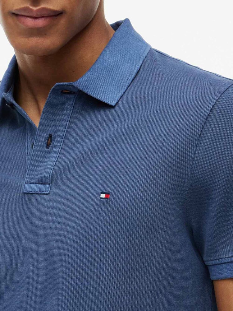 Polo Tingida Bandeira Bordada Regular Fit
