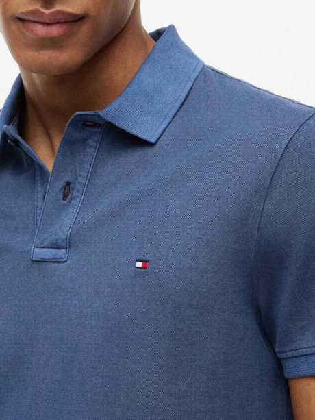 Polo Tingida Bandeira Bordada Regular Fit