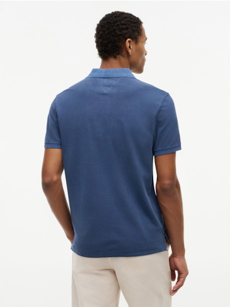Polo Tingida Bandeira Bordada Regular Fit
