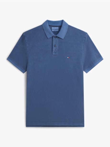 Polo Tingida Bandeira Bordada Regular Fit