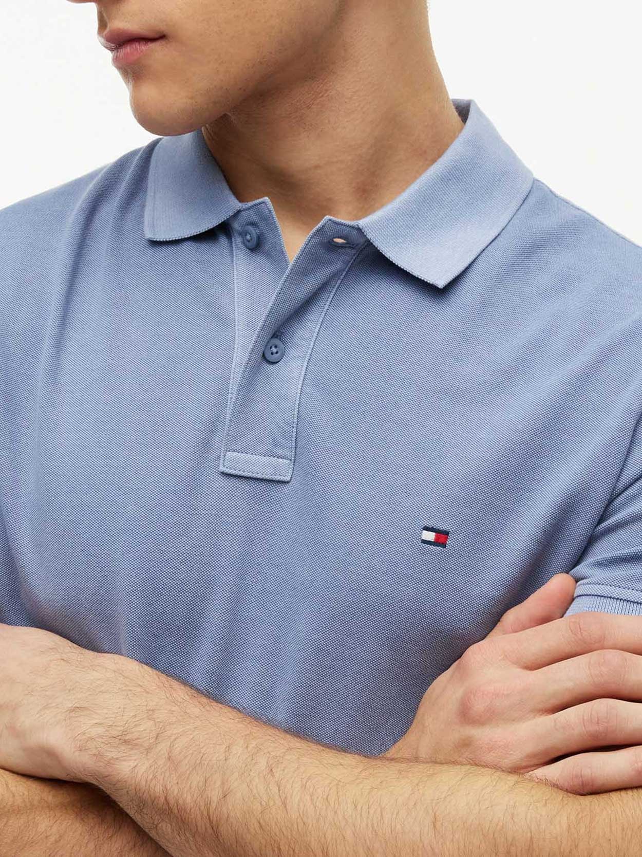 Polo Tingida Bandeira Bordada Regular Fit