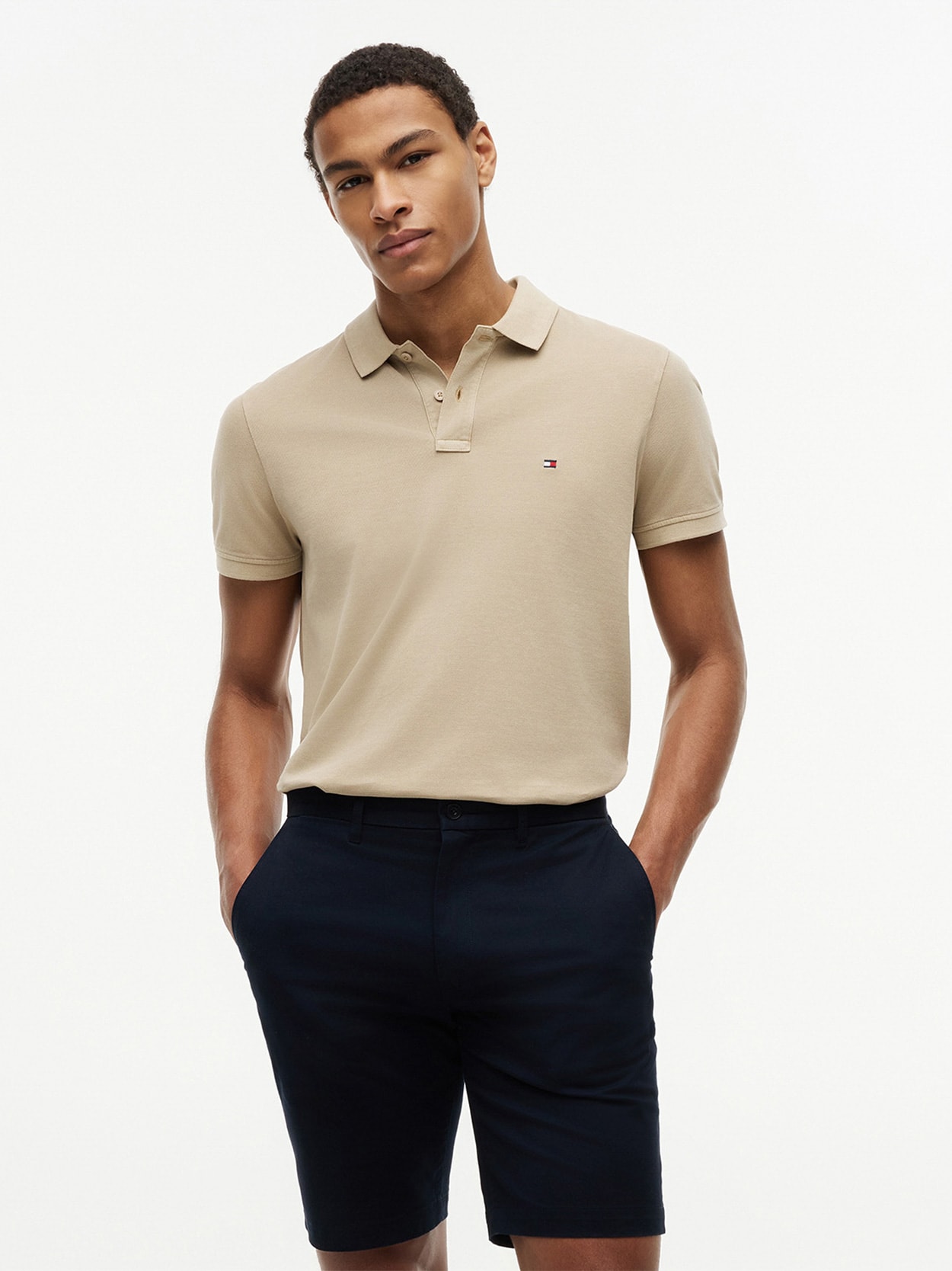 Polo Tingida Bandeira Bordada Regular Fit