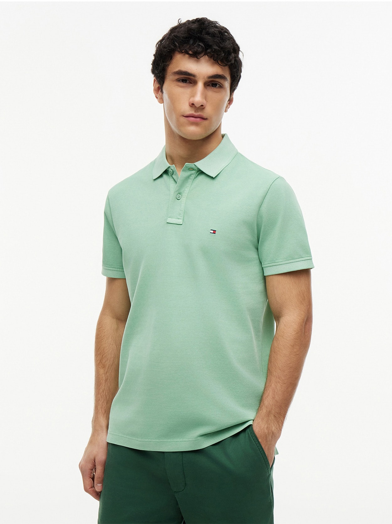 Polo Tingida Bandeira Bordada Regular Fit