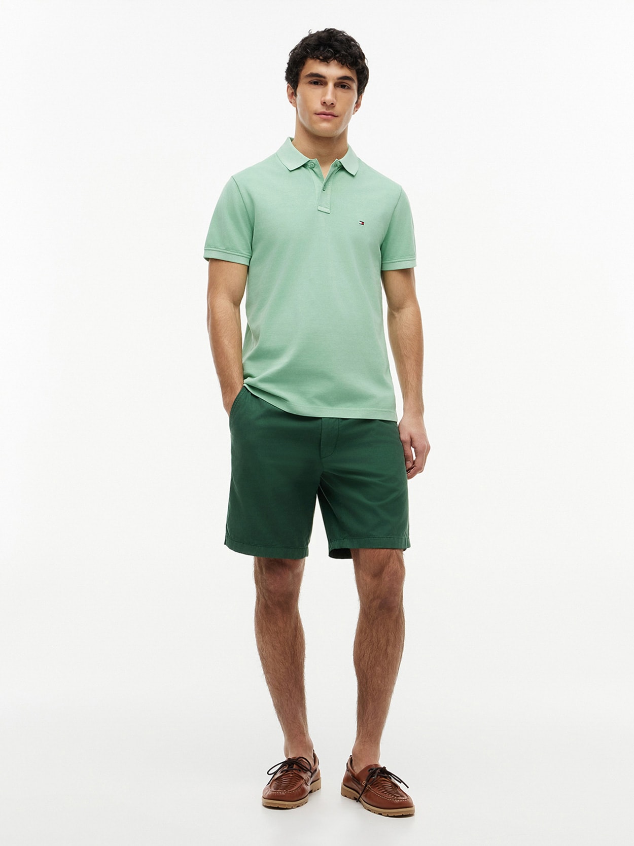 Polo Tingida Bandeira Bordada Regular Fit