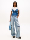 Regata Alças Finas Chambray Top