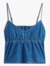 Regata Alças Finas Chambray Top