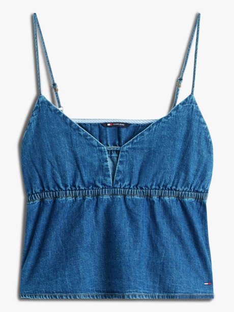Regata Alças Finas Chambray Top