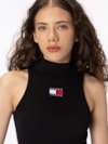 Regata Slim gola alta em Ribana com logo bordado