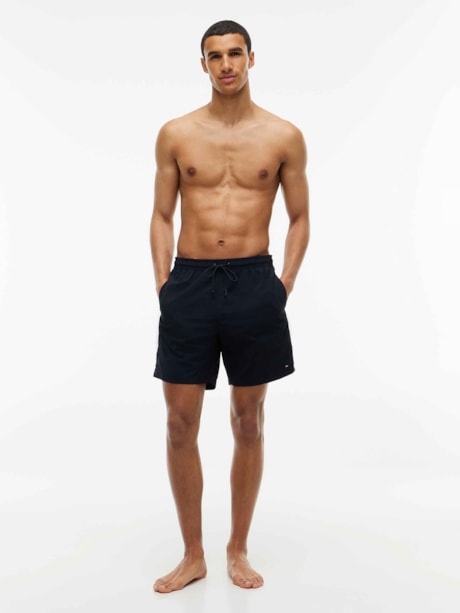 Shorts de Banho Essential Longo com Bandeira