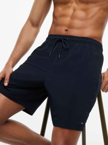Shorts de Banho Essential Longo com Bandeira