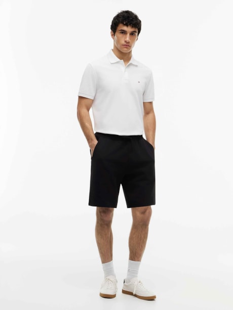 Shorts de Moletom com Bordado de Bandeira