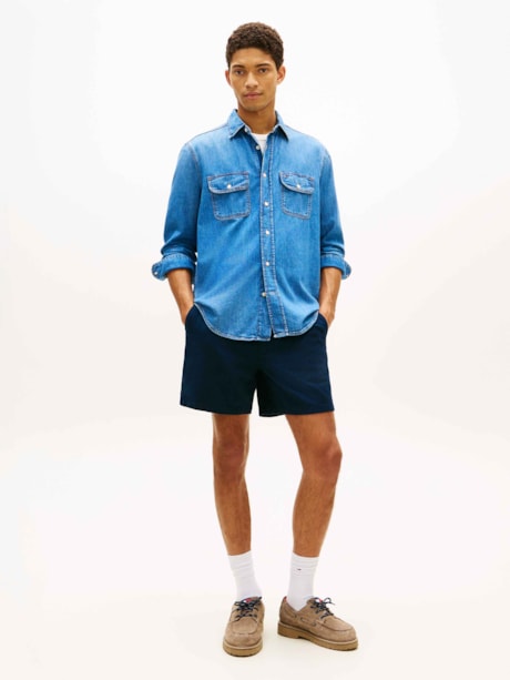 Shorts Linho Mix Pull-on