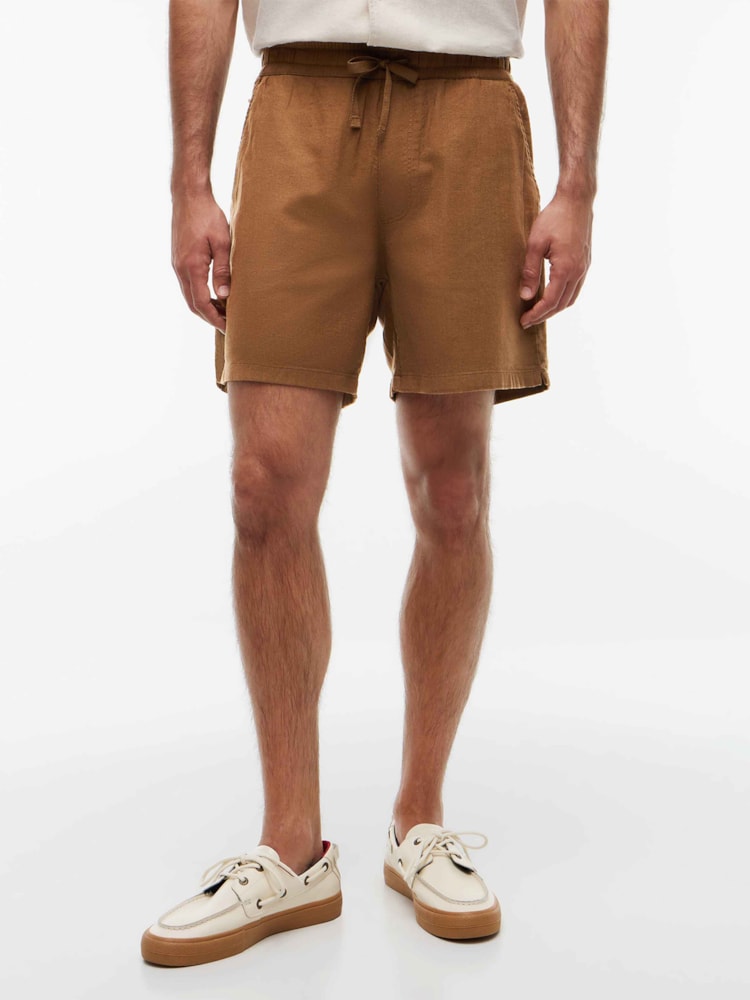 Shorts Linho Mix Pull-on