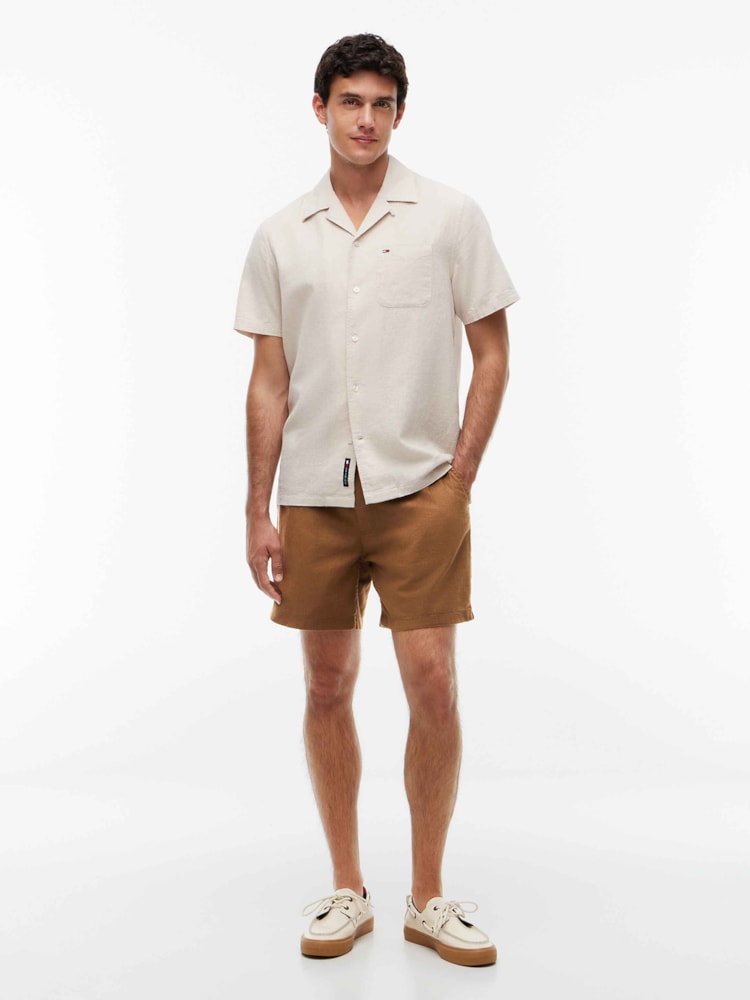 Shorts Linho Mix Pull-on