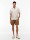 Shorts Linho Mix Pull-on