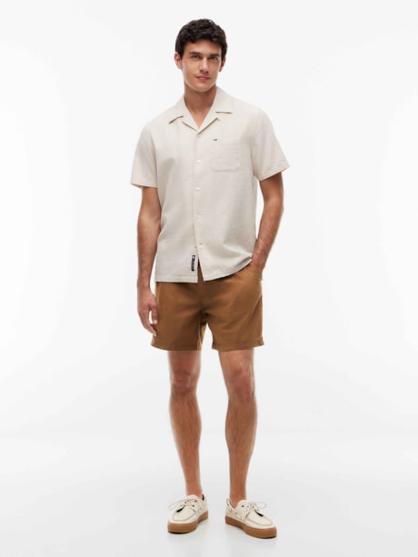 Shorts Linho Mix Pull-on