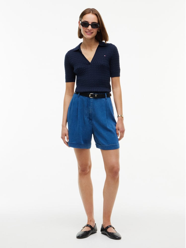Shorts Tencel Chambray