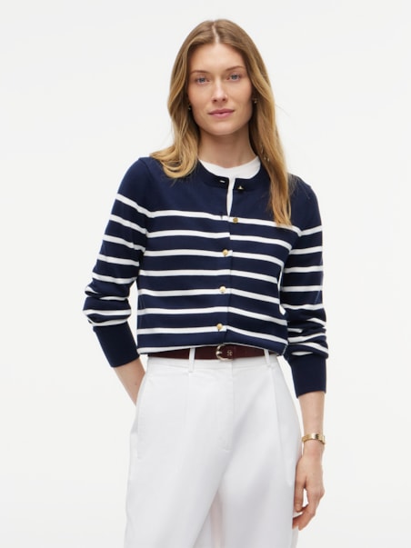 Suéter Dourado Botão Global Stripe