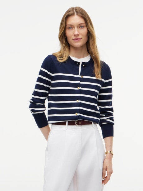 Suéter Dourado Botão Global Stripe