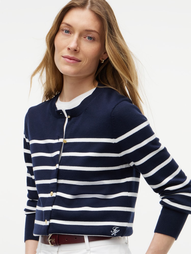 Suéter Dourado Botão Global Stripe
