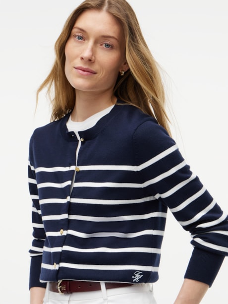 Suéter Dourado Botão Global Stripe