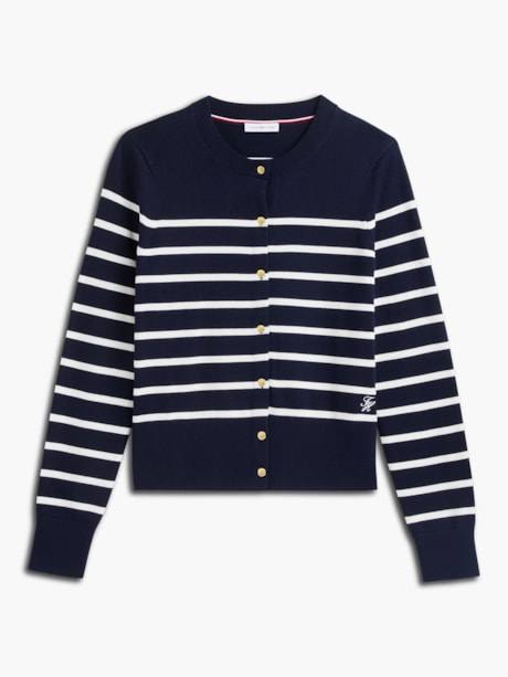 Suéter Dourado Botão Global Stripe