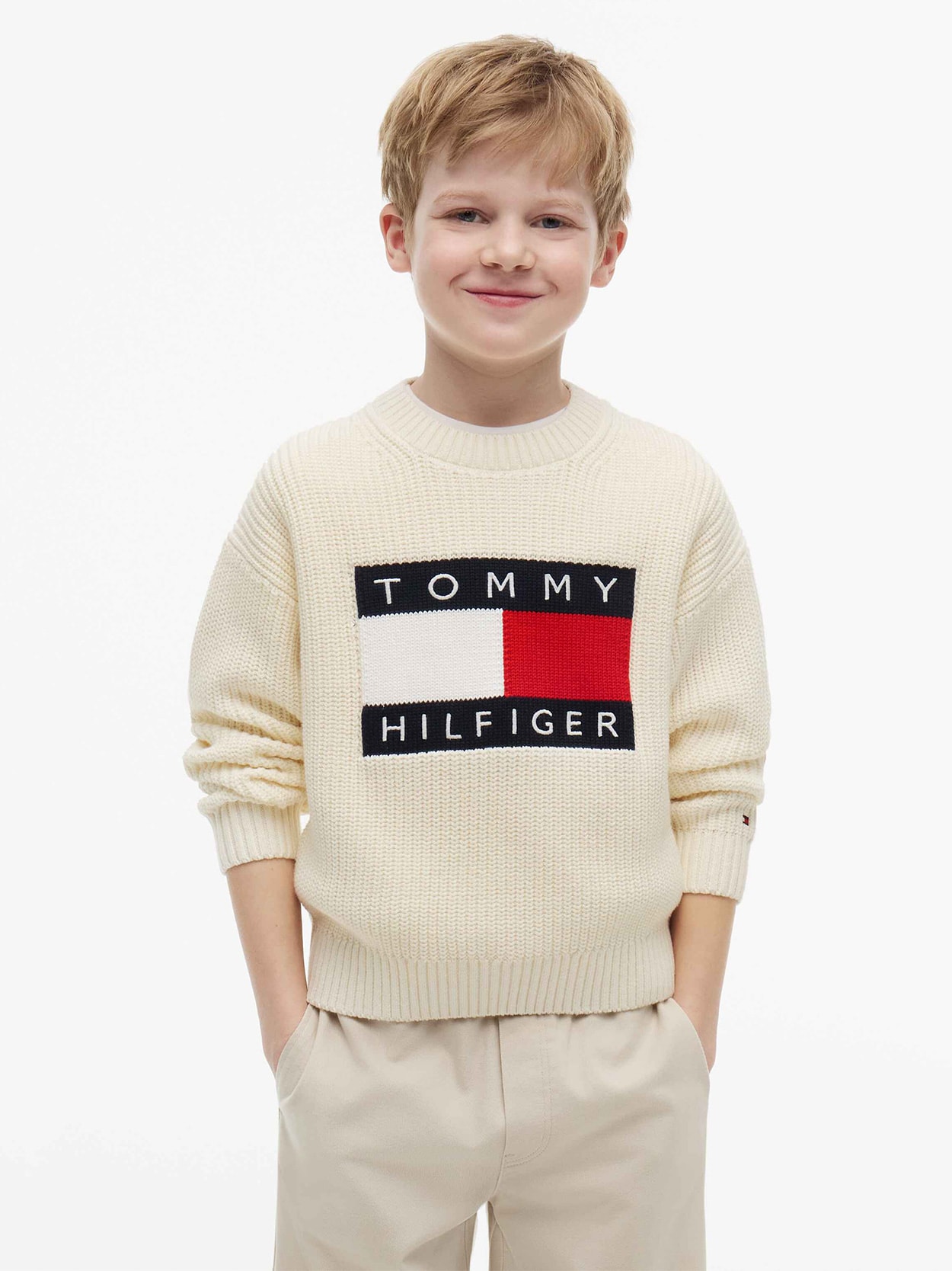 Suéter Infantil Big Flag Heritage em Tricô Grosso