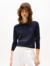 Suéter Tommy Hilfiger em Jersey Stitch com Gola Canoa