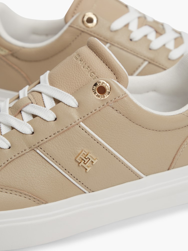 Tênis Cupsole em Couro Pebble Grain