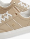Tênis Cupsole em Couro Pebble Grain