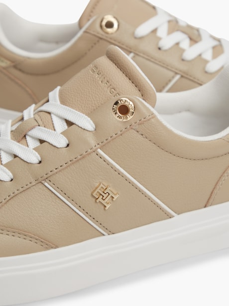 Tênis Cupsole em Couro Pebble Grain