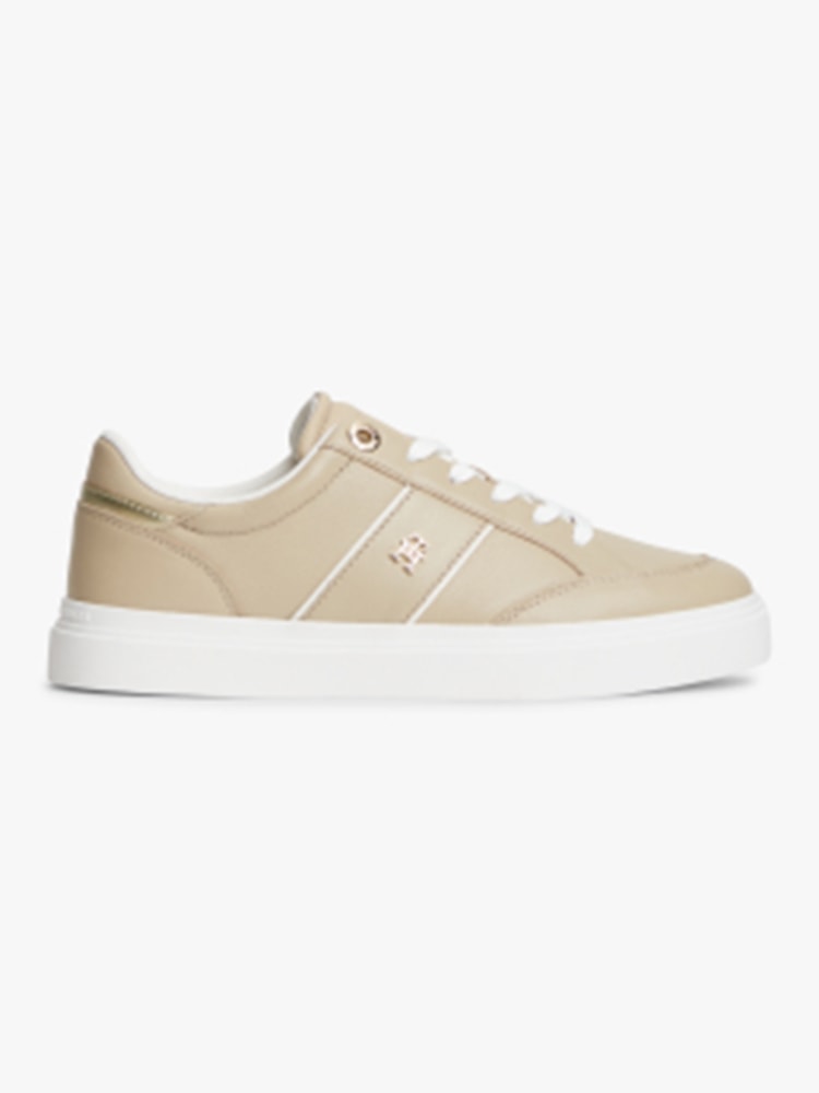 Tênis Cupsole em Couro Pebble Grain